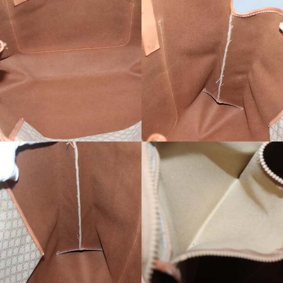 CELINE Macadam Canvas Tote Bag Pvc Beige Gold - Picture 12 of 13